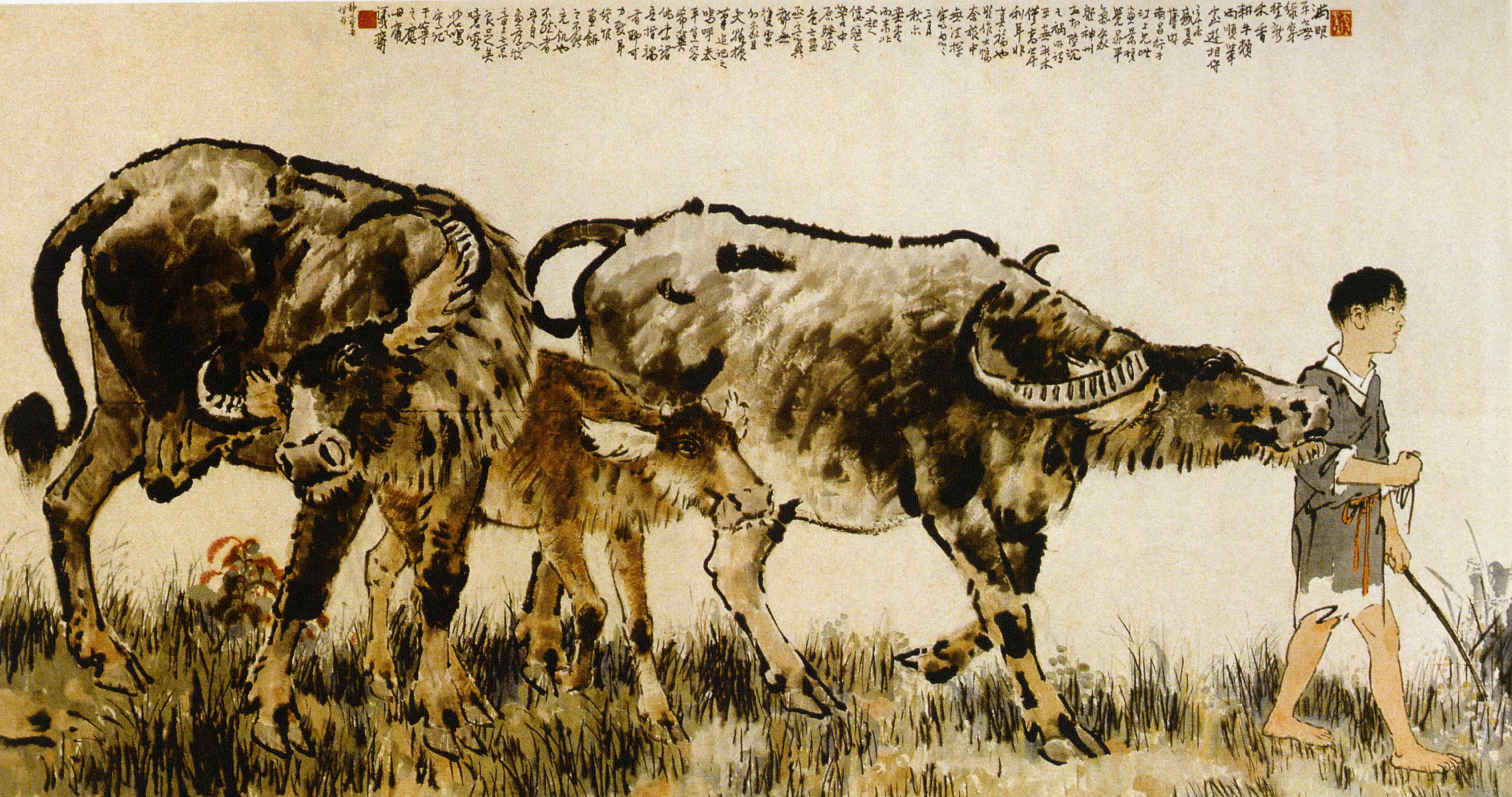 徐悲鸿-牧童和牛-纸本水墨-95×178cm-1931.jpg